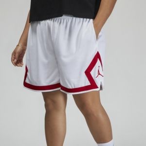 NWT - Nike Jordan Heritage Diamond Basketball Shorts - Plus Size 1X - White/Red